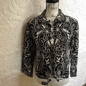 Chico’s lovely cutout jacket. Size 1